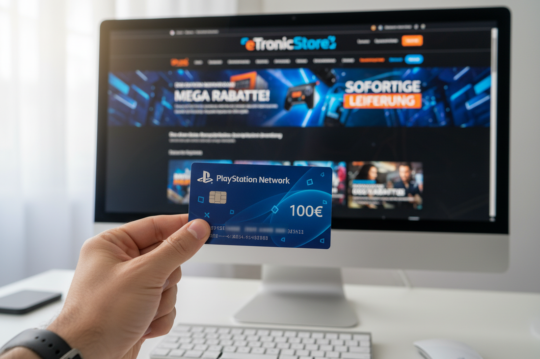 Playstation Guthaben bei eTronicStore online kaufen und sofortigen digitalen Code erhalten