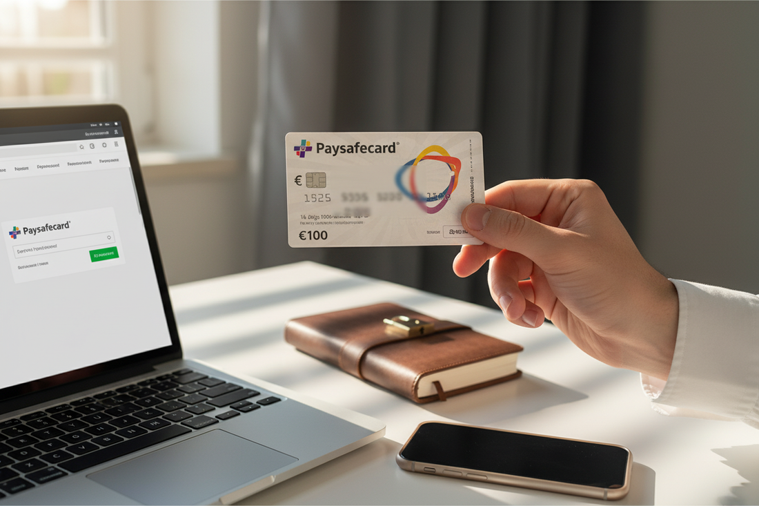 Paysafecard anonym bezahlen online mit Prepaid-Guthaben am Laptop sicher und diskret nutzen